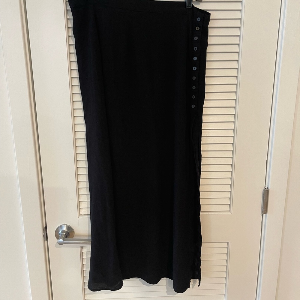Plus Size High Slit Maxi Skirt